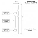 Ver imagem 2 de Rodapé MDF Frisado 10CMX2,40m 1003 Moldufama Kit 24m