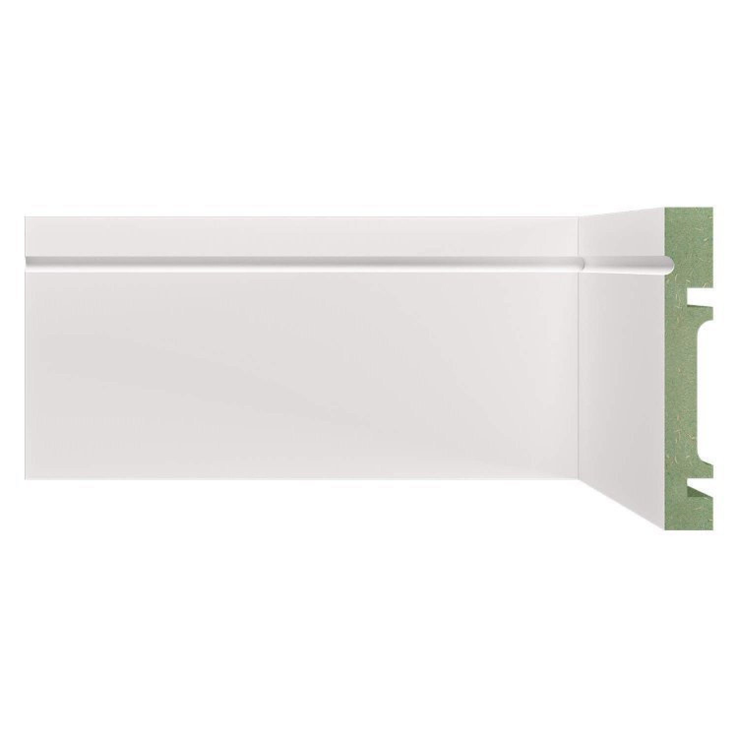 Kit Rodapé de MDF 20 Barras Frisadas de 10cm x 2,40m Rende 48 Metros Moldufama - 1