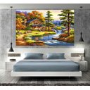 Ver imagem 5 de Quadro Pintura Paisagem Óleo Sobre Tela 3014: 70cm (A) x 110cm (L)