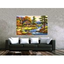Ver imagem 2 de Quadro Pintura Paisagem Óleo Sobre Tela 3014: 70cm (A) x 110cm (L)