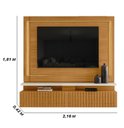 Ver imagem 2 de Painel Bancada Suspensa com Led Tvs até 75 Polegadas Gaia - Cinamomo/off White