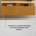 Ver imagem 4 de Painel Bancada Suspensa com Led Tvs até 75 Polegadas Gaia - Cinamomo/off White