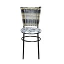 Ver imagem 3 de 6 Cadeiras para Cozinha Preta Hawai Cappuccino Premium Assento Floral:floral Branco