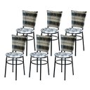 Ver imagem 1 de 6 Cadeiras para Cozinha Preta Hawai Cappuccino Premium Assento Floral:floral Branco