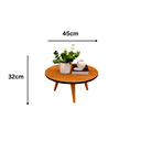 Ver imagem 3 de Mesa de Centro e Lateral Apoio para Sala Tripe Redonda Retro