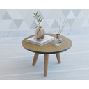 Ver imagem 2 de Mesa de Centro e Lateral Apoio para Sala Tripe Redonda Retro