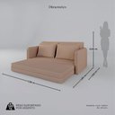 Ver imagem 2 de Sofá Cama Retrátil 3 Lugares Veneza 1,56m Linho Bege