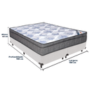 Ver imagem 3 de Cama Box e Colchão Iso Superpocket Molas Ensacadas Queen Ortobom: Branco