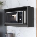 Ver imagem 3 de Armário Aéreo Modulado para Microondas Fidelitá Mônaco 80cm Chumbo/Titânio