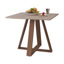 Ver imagem 2 de Mesa de Jantar Quadrada Manu Base Madeira Maciça 90cm - Off White