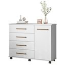 Ver imagem 6 de Cômoda Flora e Guarda Roupa Casal Flash 2 Branco Flex - Demóbile