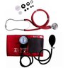 Kit Esfigmomanômetro + Estetoscópio Rappaport Vermelho Premium Gtech - 1