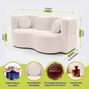 Ver imagem 2 de Sofá Cama Bolge 1,88m Xpand Tech Tecido Velourê Bege Cama Inbox