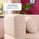 Ver imagem 4 de Sofá Cama Bolge 1,88m Xpand Tech Tecido Velourê Bege Cama Inbox