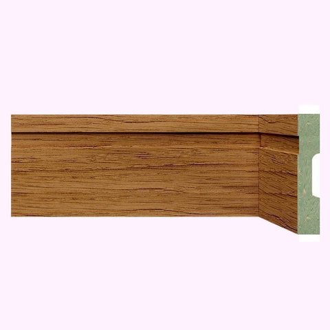 Kit Rodapé de MDF 30 Barras Frisadas de 10CMX2,40m Rende 72 Metros Marrom/Nogueira Málaga Moldufama