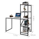 Ver imagem 2 de Mesa Industrial para Escritório com Prateleira Frist Preto e Branco