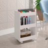 Kit 2 Carrinho Organizador Salao Estetica Manicure Branco Mobbs Branco - 5
