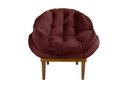 Ver imagem 2 de Poltrona Decorativa Marcela Veludo Marsala