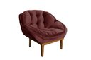 Ver imagem 3 de Poltrona Decorativa Marcela Veludo Marsala