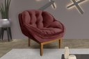 Ver imagem 1 de Poltrona Decorativa Marcela Veludo Marsala