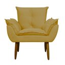 Ver imagem 2 de Kit 2 Poltronas Decorativa Sala e Quarto Opala Suede Herrero:amarelo