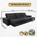 Ver imagem 3 de Sofá Coliseu Super Pillow 3,70m Preto