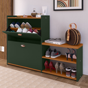 Ver imagem 3 de Sapateira Organizadora com Banco 2 Portas Milano - Verde / Cinamomo
