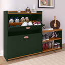 Ver imagem 2 de Sapateira Organizadora com Banco 2 Portas Milano - Verde / Cinamomo