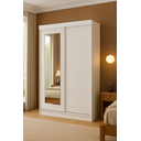 Ver imagem 1 de Guarda Roupa 2 Portas Correr Espelho 1,20m Roupeiro