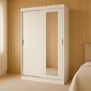 Ver imagem 2 de Guarda Roupa 2 Portas Correr Espelho 1,20m Roupeiro