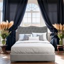 Ver imagem 2 de Cabeceira Casal para Cama Box Estofada Dunas Veludo