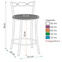 Ver imagem 3 de Kit 2 Banquetas Cromadas Bc51-b A105