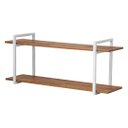 Ver imagem 2 de Nicho Cozinha Branco Com Prateleiras Amadeirado 100cm