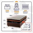 Ver imagem 3 de Cama Box Molas Ensacadas Sirius Solteiro 88x188 King House