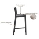 Ver imagem 4 de Banqueta Assento Estofado Madeira Maciça Manu