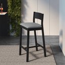 Ver imagem 2 de Banqueta Assento Estofado Madeira Maciça Manu