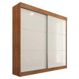 Guarda Roupa Casal Flex 2 Portas Deslizante 4 Gavetas Montes Claros Cedro Areia - Saga Decor - 1