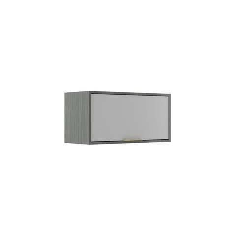 Armário Basculante Aéreo de Cozinha 1 Porta Domus Espresso Móveis Prata/Silver