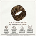 Ver imagem 7 de Porta Guardanapos Rattan Natural 70% Bambu 30% Rattan 5x4cm
