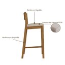 Ver imagem 4 de Banqueta Assento Estofado Madeira Maciça Manu