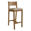 Ver imagem 1 de Banqueta Assento Estofado Madeira Maciça Manu