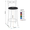 Ver imagem 3 de Kit 2 Banquetas Cromadas Bc51-b E509