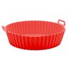 Forma Redonda de Silicone para Air Fryer Vermelha 19cm X 8,5cm - 2