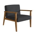 Ver imagem 2 de Poltrona Decorativa Madeira Maciça Jequitibá Assento com Persintas Elásticas e Algodão Julia