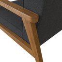 Ver imagem 7 de Poltrona Decorativa Madeira Maciça Jequitibá Assento com Persintas Elásticas e Julia Bege Nogueira Algodão