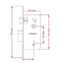 Ver imagem 6 de Fechadura Porta Interna Quarto Sala Modena Pado Preta 55mm Quadrada Chave Grande Ept