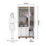 Quarto de Bebê com Guarda Roupa 3 Portas Cômoda 1 Porta e Berço Americano Nina Espresso Móveis - 3