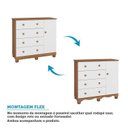 Ver imagem 7 de Quarto de Bebê com Guarda Roupa 3 Portas Cômoda 1 Porta e Berço Americano Nina Espresso Móveis