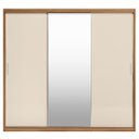 Ver imagem 4 de Guarda Roupa Casal com Espelho 3 Portas de Correr 100% MDF London Yescasa