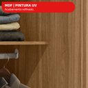 Ver imagem 7 de Guarda Roupa Casal com Espelho 3 Portas de Correr 100% MDF London Yescasa